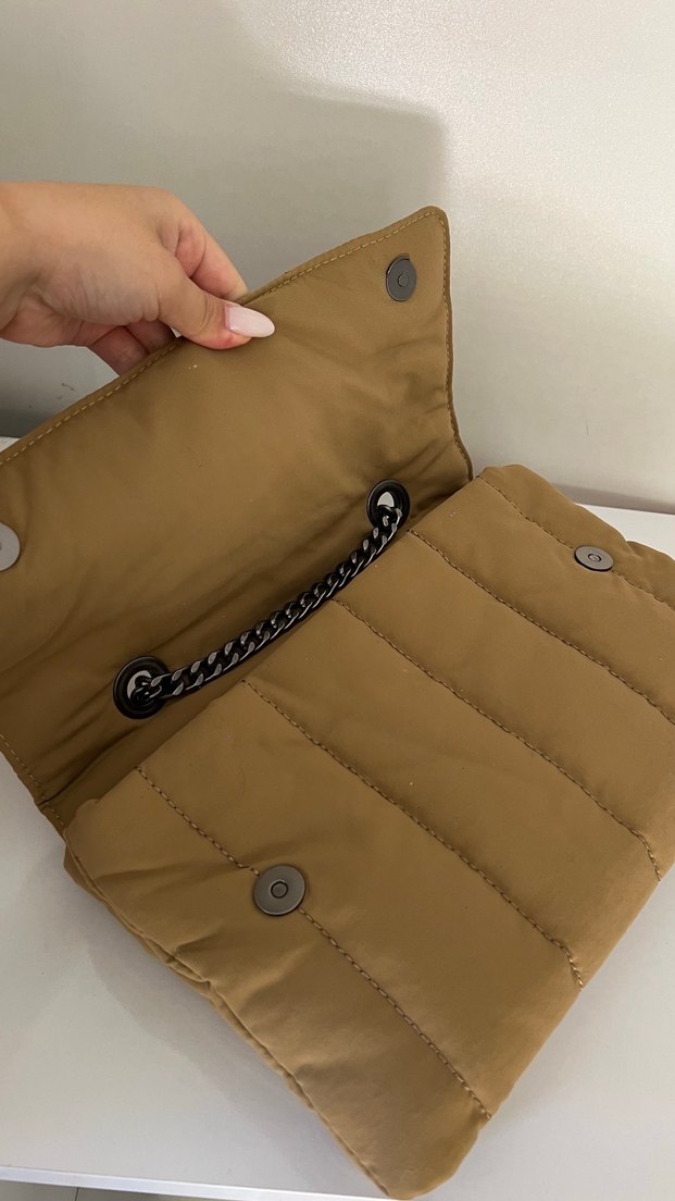 Bej Zincir Detaylı Kadın Çanta - Görsel 4