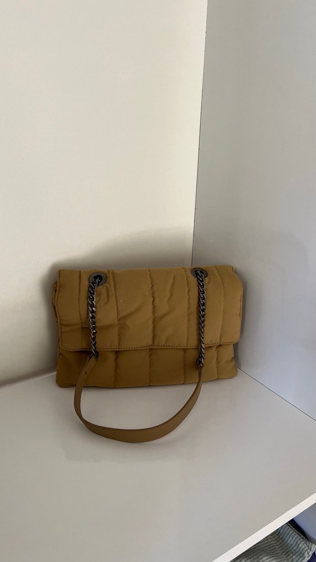 Bej Zincir Detaylı Kadın Çanta - Görsel 2