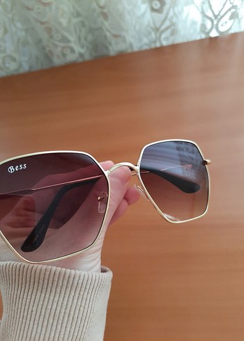 Beden Parlak kahverengi minimalist kadın güneş gözlüğü
