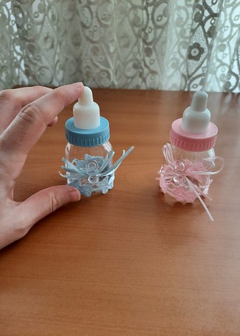 Mavi Pastel Minik Oyuncak Bebek Biberonu