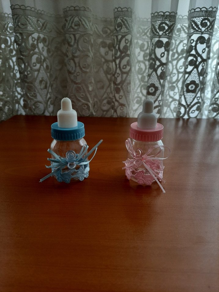 Mavi Pastel Minik Oyuncak Bebek Biberonu - Görsel 3