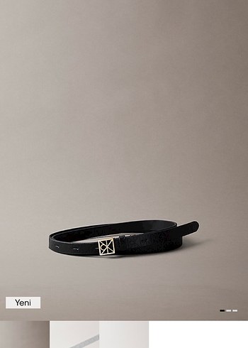 Calvin Klein Minimal Siyah Deri Kemer