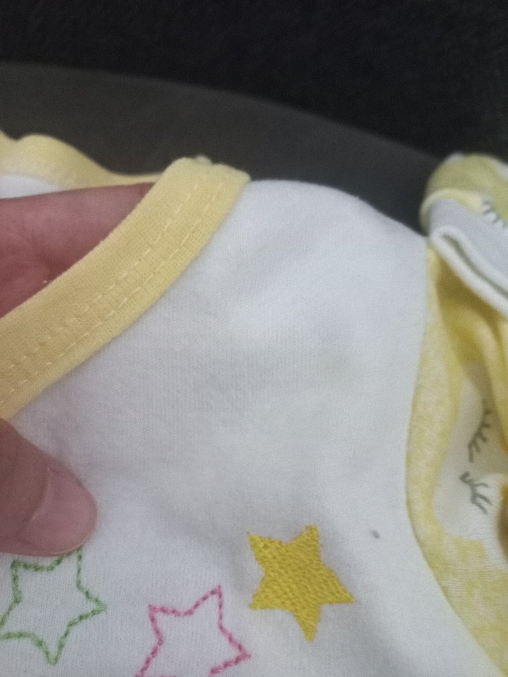 Sarı Bulut Desenli Bebek Kıyafet Takımı - Görsel 2