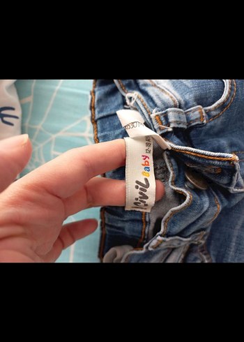 Bebek Erkek Mavi Denim Takım - Görsel 2