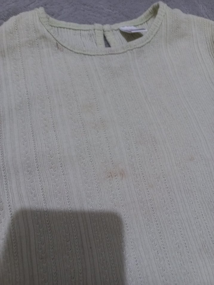 Gri Pliseli Kız Bebek Kısa Kollu Takım - Görsel 2