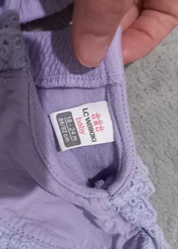 Mor Kız Çocuk Fırfırlı Keten Bluz - Görsel 2