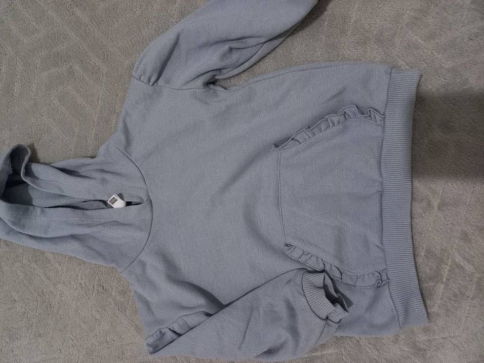 Mor Kız Çocuk Fırfırlı Keten Bluz - Görsel 4