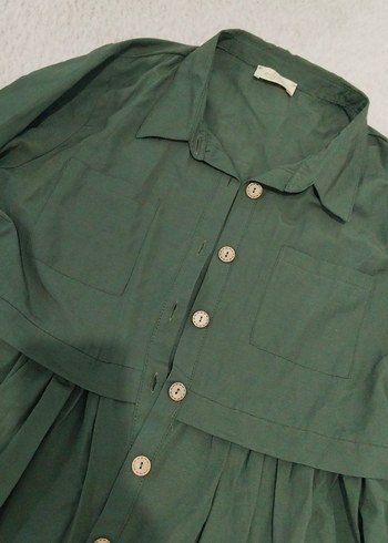 Uzun Kollu HakiGömlek - Görsel 3