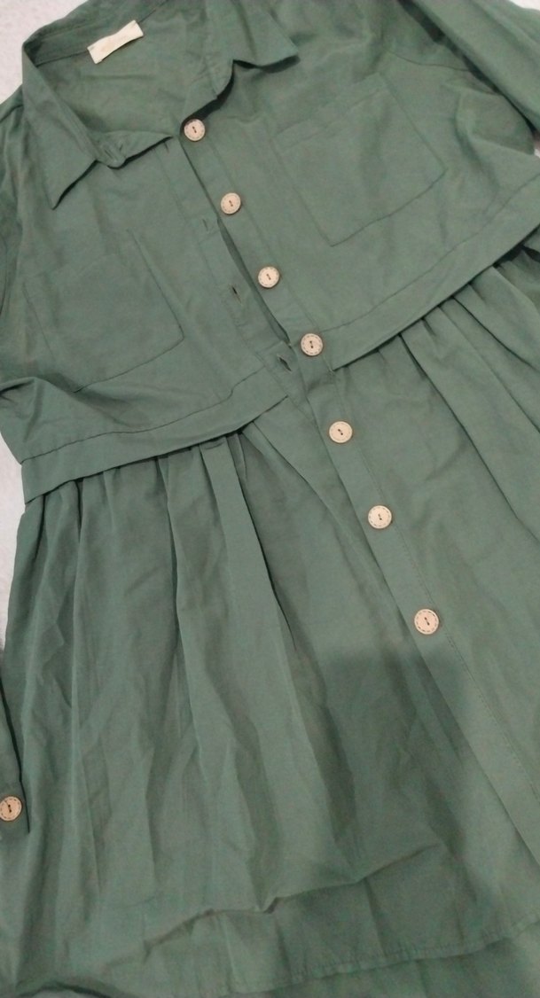 Uzun Kollu HakiGömlek - Görsel 4