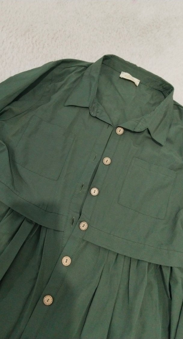 Uzun Kollu HakiGömlek - Görsel 3