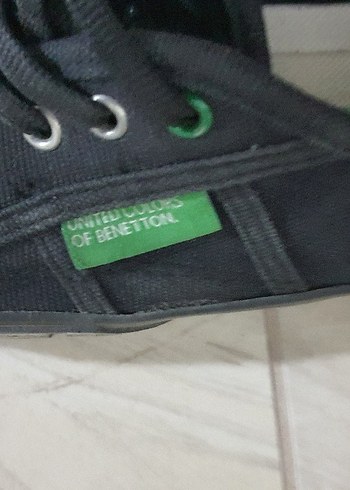 Benetton Yesil Baskili Kadin Spor Ayakkabi