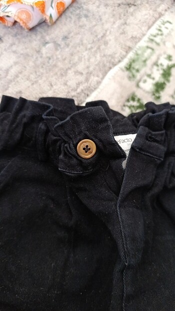 9-12 Ay Beden siyah Renk Kız bebek pantolon 