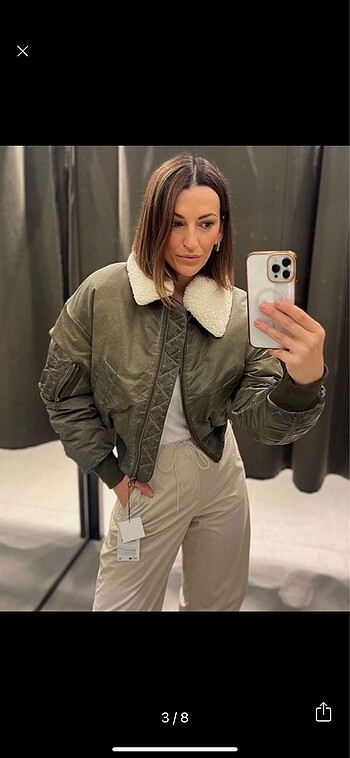 Zara Zara kürk yakalı bomber ceket