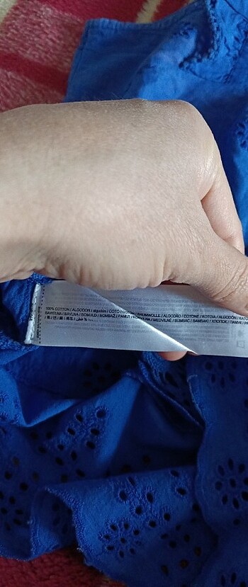 l Beden mavi Renk Kadın Bluz