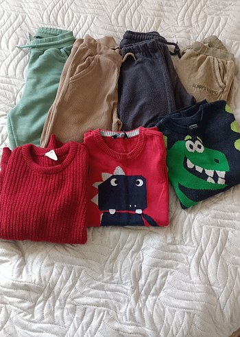 Erkek Çocuk 7 Parça Eşofman Altları ve Kazaklar - Görsel 2