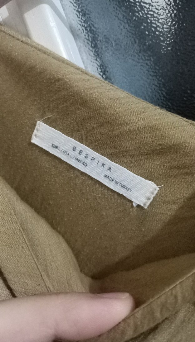 Bej Kolsuz Midi elbise - Görsel 4