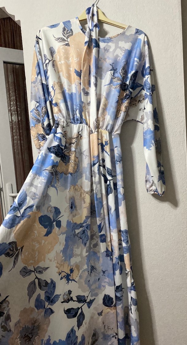 Uzun Kol tesettür elbise - Görsel 2