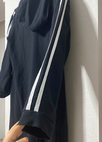 Siyah Uzun Kollu Salaş Spor Elbise - Görsel 4