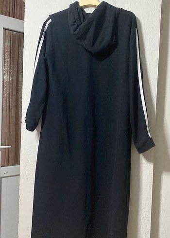 Siyah Uzun Kollu Salaş Spor Elbise - Görsel 3