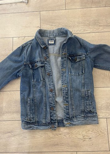 Pull and Bear Klasik Mavi Denim Ceket