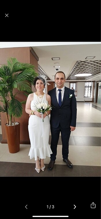 Beyaz düz elbise nişan söz elbisesi