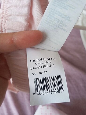3 Ay Beden Us Polo Kız bebek şort