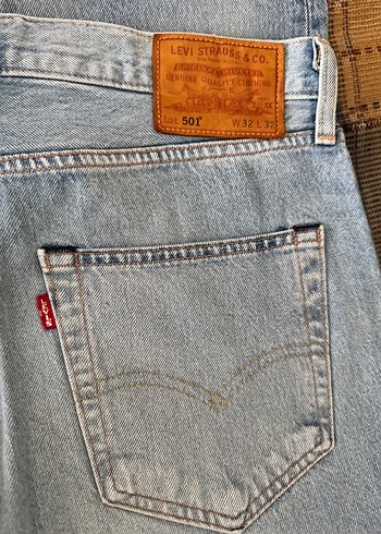 Levis 501 Acik Mavi Denim Jean Orjinal