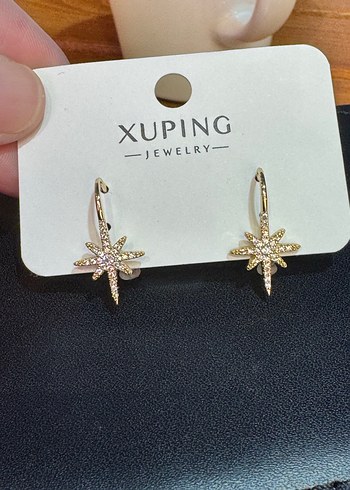 Altın Renkli Mini Pullu Kadın Küpe