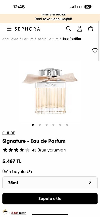 Chloe signature eau de parfüm 75 ml