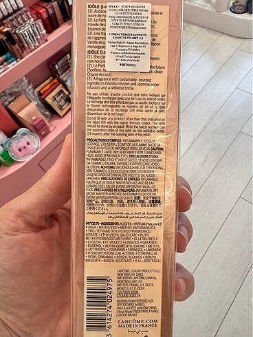  Beden Renk Lancome ıdole refil 100 ml