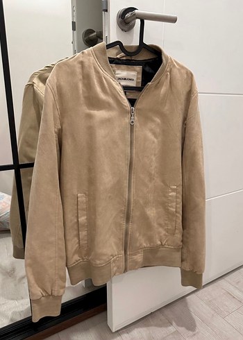 Diğer Jack Jones Bej Suet Bomber Ceket