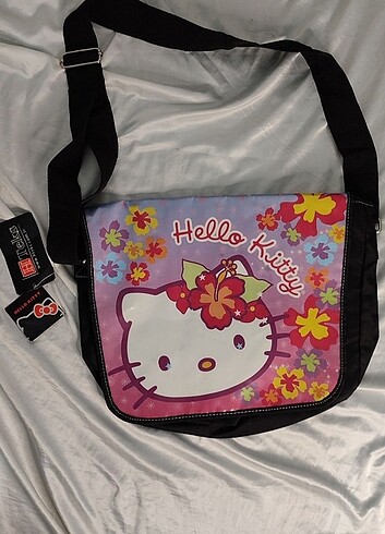 Hello kitty sanrio lisanslı sıfır postacı çantası 