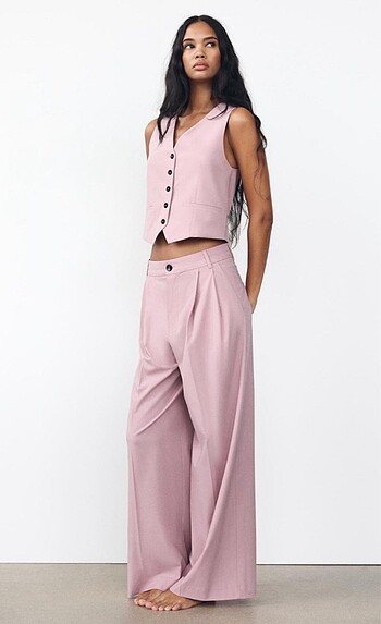Zara çift pileli pantolon