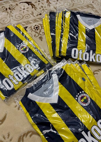 m Beden Erkek Sarı Lacivert Çizgili Spor Forma