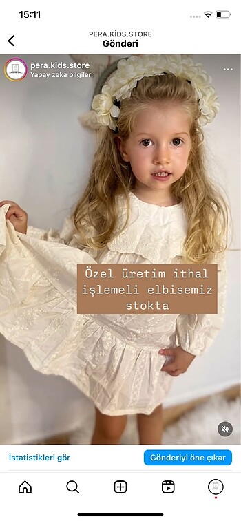 Özel ithal fisto işlemeli elbise