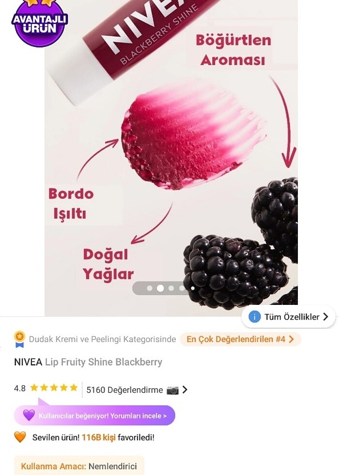 NİVEA DUDAK BAKIM KREMİ  - Görsel 2