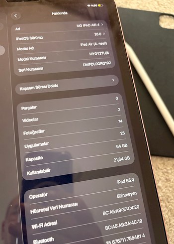 Beden İPad Air / LTE / Pencil / Keyboard