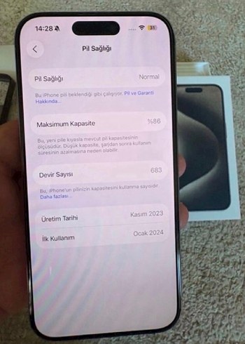 İphone 15 pro sıfır gibi full set halinde - Görsel 7