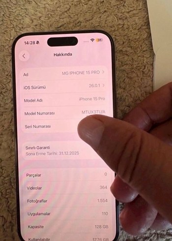 İphone 15 pro sıfır gibi full set halinde - Görsel 6