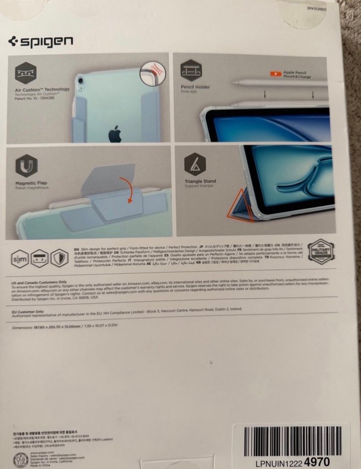 Apple iPad Air kılıf spigen ultra hybrid - Görsel 4