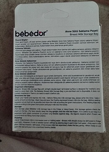 Bebedor süt saklama poşeti 20 li - Görsel 4