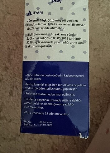 Wohler süt saklama poşeti 25 li - Görsel 2