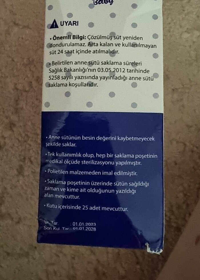 Wohler süt saklama poşeti 25 li - Görsel 2