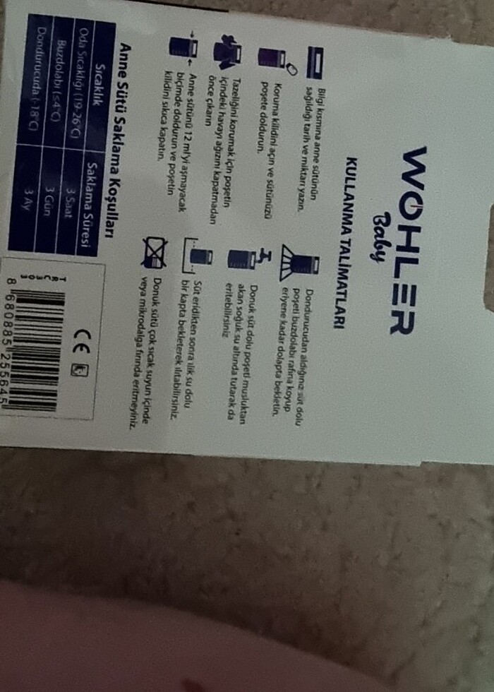 Wohler süt saklama poşeti 25 li - Görsel 4