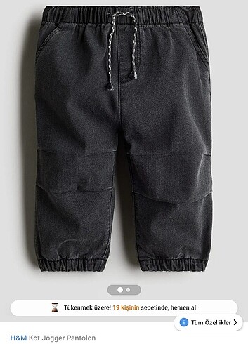 H&M denim jogger pantolon 