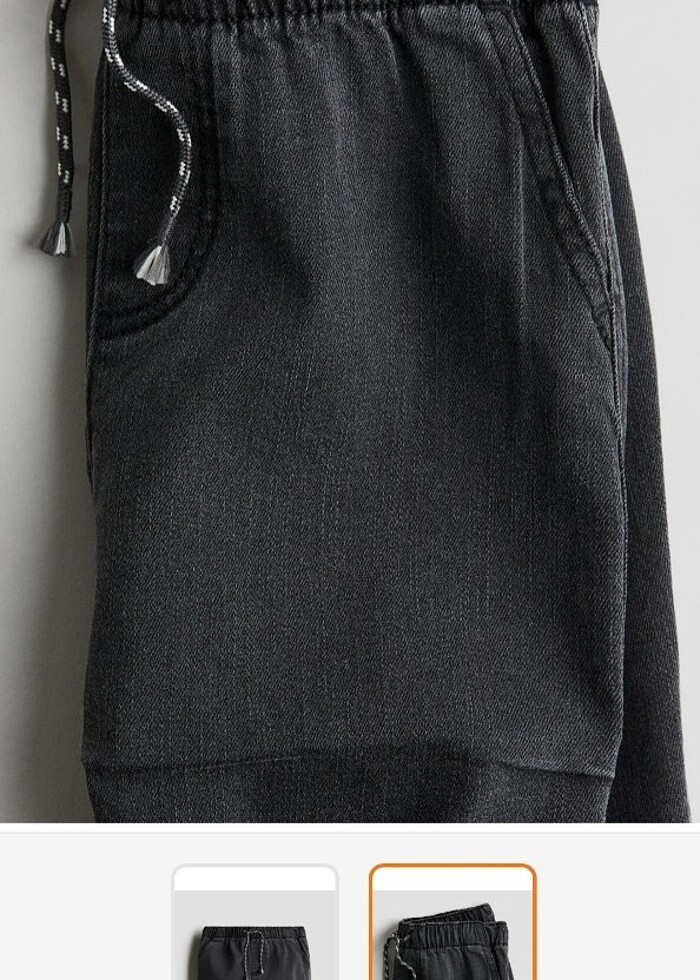 H&M denim jogger pantolon  - Görsel 2