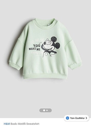 H&M baskılı sweatshirt