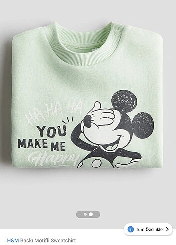H&M H&M baskılı sweatshirt