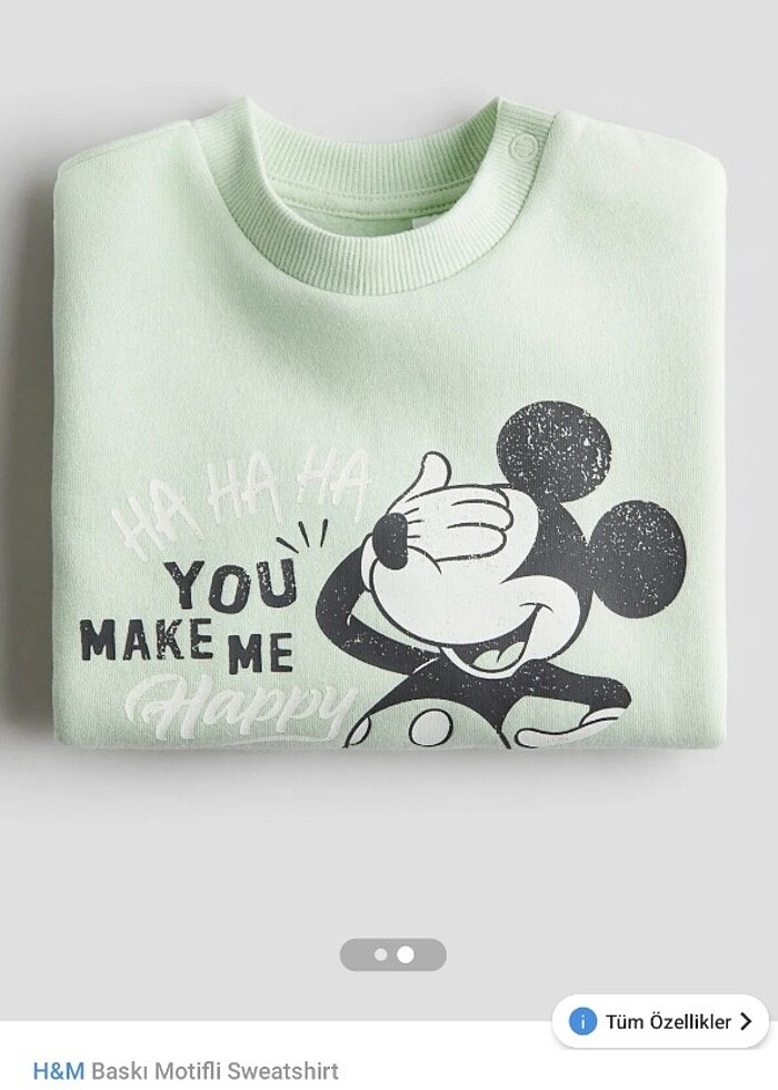 H&M baskılı sweatshirt - Görsel 2