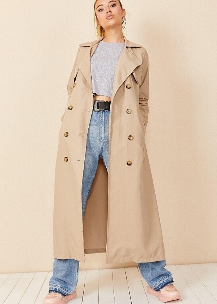 Hakke marka trençkot - Görsel 3